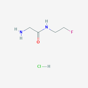 2-Amino-N-(2-fluoroethyl)acetamide hydrochloride chemical structure (CAS 1803589-45-8)