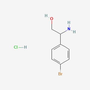 2-Amino-2-(4-bromophenyl)ethanol hydrochloride chemical structure (CAS 1803597-16-1)