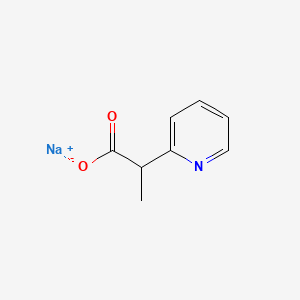 Sodium 2-(pyridin-2-yl)propanoate chemical structure (CAS 1803598-27-7)