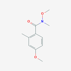 N,4-Dimethoxy-N,2-dimethylbenzamide chemical structure (CAS 1803598-57-3)