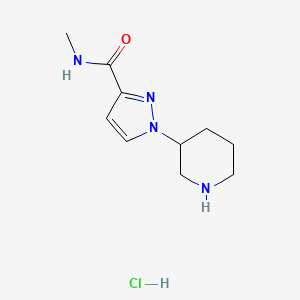 N-Methyl-1-(piperidin-3-yl)-1H-pyrazole-3-carboxamide hydrochloride chemical structure (CAS 1803602-16-5)