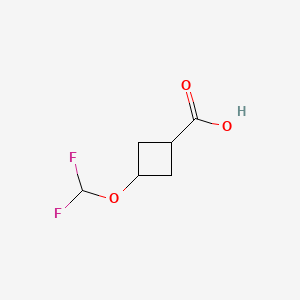 3-(Difluoromethoxy)cyclobutane-1-carboxylic acid chemical structure (CAS 1803603-34-0)