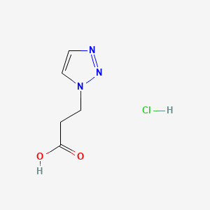3-(1H-1,2,3-Triazol-1-yl)propanoic acid hydrochloride chemical structure (CAS 1803604-38-7)