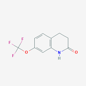 7-(Trifluoromethoxy)-1,2,3,4-tetrahydroquinolin-2-one chemical structure (CAS 1803606-58-7)