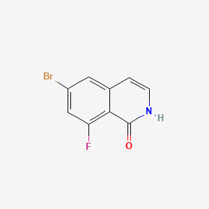 6-Bromo-8-fluoro-1,2-dihydroisoquinolin-1-one chemical structure (CAS 1803606-88-3)