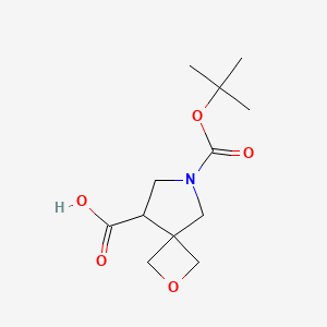 6-(tert-Butoxycarbonyl)-2-oxa-6-azaspiro[3.4]octane-8-carboxylic acid chemical structure (CAS 1803608-20-9)