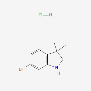 6-Bromo-3,3-dimethylindoline hydrochloride chemical structure (CAS 1803611-39-3)