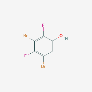 3,5-Dibromo-2,4-difluorophenol chemical structure (CAS 1803816-23-0)