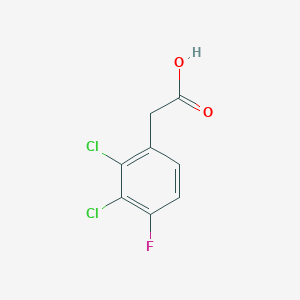 2-(2,3-Dichloro-4-fluorophenyl)acetic acid chemical structure (CAS 1803819-36-4)