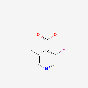 Methyl 3-fluoro-5-methylisonicotinate chemical structure (CAS 1803821-90-0)