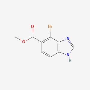 Methyl 4-bromo-1H-benzo[d]imidazole-5-carboxylate chemical structure (CAS 1803895-46-6)