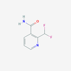 2-(Difluoromethyl)pyridine-3-carboxamide chemical structure (CAS 1803997-98-9)