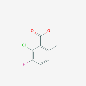 Methyl 2-chloro-3-fluoro-6-methylbenzoate chemical structure (CAS 1804404-11-2)