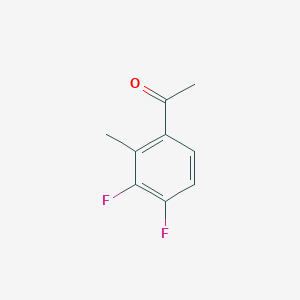 1-(3,4-Difluoro-2-methylphenyl)ethan-1-one chemical structure (CAS 1804417-43-3)