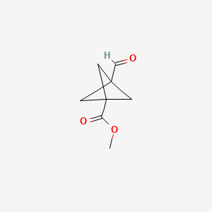 Methyl 3-formylbicyclo[1.1.1]pentane-1-carboxylate chemical structure (CAS 180464-92-0)