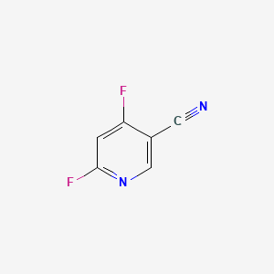 4,6-Difluoronicotinonitrile chemical structure (CAS 1804896-68-1)