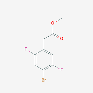 Methyl 2-(4-bromo-2,5-difluorophenyl)acetate chemical structure (CAS 1805105-03-6)