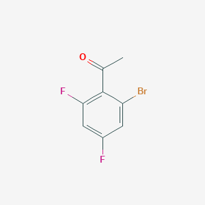 1-(2-Bromo-4,6-difluorophenyl)ethanone chemical structure (CAS 1805119-78-1)
