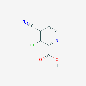 3-Chloro-4-cyanopicolinic acid chemical structure (CAS 1805153-36-9)