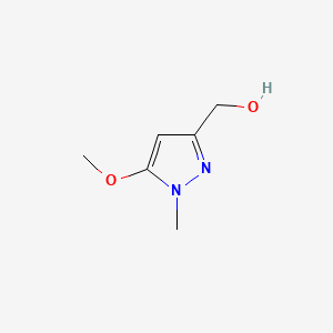 (5-Methoxy-1-methyl-1H-pyrazol-3-yl)methanol chemical structure (CAS 180519-10-2)