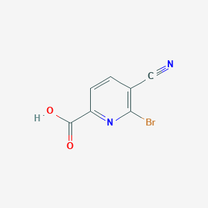 6-Bromo-5-cyanopicolinic acid chemical structure (CAS 1805191-90-5)