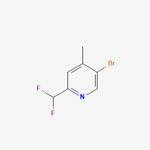 5-Bromo-2-(difluoromethyl)-4-methylpyridine chemical structure (CAS 1805200-80-9)