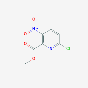 Methyl 6-chloro-3-nitropicolinate chemical structure (CAS 1805240-74-7)
