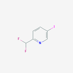 2-(Difluoromethyl)-5-iodopyridine chemical structure (CAS 1805287-23-3)