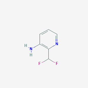 2-(Difluoromethyl)pyridin-3-amine chemical structure (CAS 1805301-57-8)
