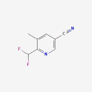 6-(Difluoromethyl)-5-methylnicotinonitrile chemical structure (CAS 1805305-30-9)