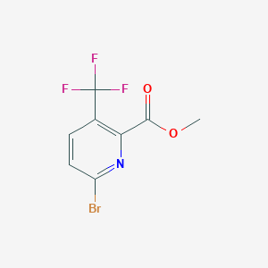 Methyl 6-bromo-3-(trifluoromethyl)picolinate chemical structure (CAS 1805468-15-8)