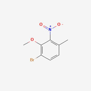 1-Bromo-2-methoxy-4-methyl-3-nitrobenzene chemical structure (CAS 1805469-84-4)
