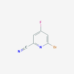 6-Bromo-4-fluoropicolinonitrile chemical structure (CAS 1805485-61-3)
