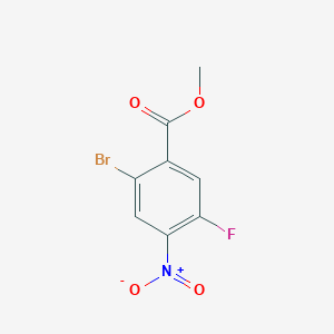 Methyl 2-bromo-5-fluoro-4-nitrobenzoate chemical structure (CAS 1805503-91-6)