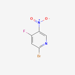 2-Bromo-4-fluoro-5-nitropyridine chemical structure (CAS 1805508-44-4)