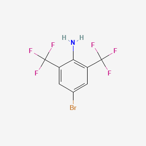 4-Bromo-2,6-bis(trifluoromethyl)aniline chemical structure (CAS 1805510-05-7)