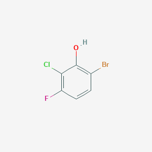 6-Bromo-2-chloro-3-fluorophenol chemical structure (CAS 1805518-71-1)