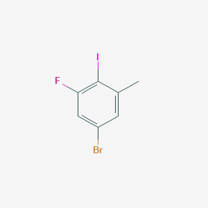 5-Bromo-1-fluoro-2-iodo-3-methylbenzene chemical structure (CAS 1805553-01-8)