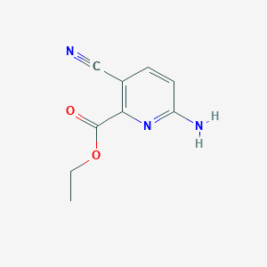 Ethyl 6-amino-3-cyanopicolinate chemical structure (CAS 1805560-37-5)