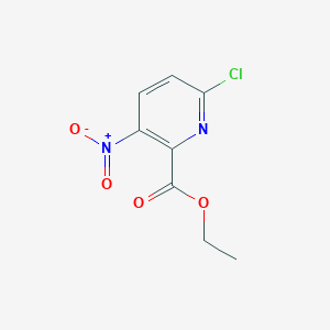 Ethyl 6-chloro-3-nitropicolinate chemical structure (CAS 1805648-67-2)