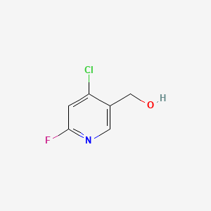 (4-Chloro-6-fluoropyridin-3-yl)methanol chemical structure (CAS 1805653-85-3)