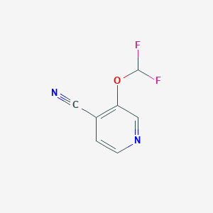 3-(Difluoromethoxy)isonicotinonitrile chemical structure (CAS 1805663-47-1)