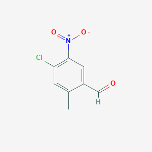 4-Chloro-2-methyl-5-nitrobenzaldehyde chemical structure (CAS 1805673-29-3)