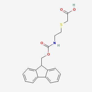 2-((2-((((9H-Fluoren-9-yl)methoxy)carbonyl)amino)ethyl)thio)acetic acid chemical structure (CAS 180576-11-8)