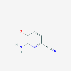 6-Amino-5-methoxypicolinonitrile chemical structure (CAS 1805928-77-1)