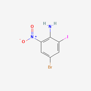 4-Bromo-2-iodo-6-nitroaniline chemical structure (CAS 180624-08-2)