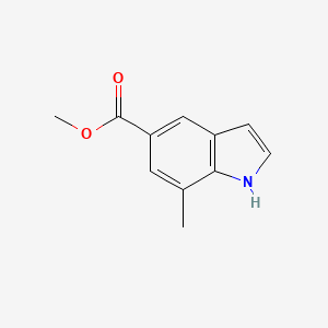 Methyl 7-methyl-1H-indole-5-carboxylate chemical structure (CAS 180624-25-3)