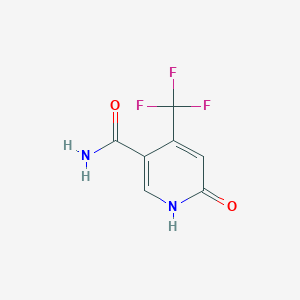 6-Oxo-4-(trifluoromethyl)-1,6-dihydropyridine-3-carboxamide chemical structure (CAS 1806317-11-2)