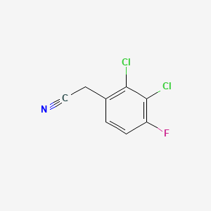 2-(2,3-Dichloro-4-fluorophenyl)acetonitrile chemical structure (CAS 1806351-05-2)