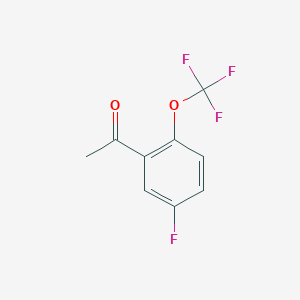 1-(5-Fluoro-2-(trifluoromethoxy)phenyl)ethan-1-one chemical structure (CAS 1806378-58-4)